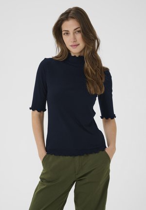 TURTLE NECK - T-shirt basic - pitch black