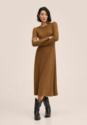 YUELING - Abito in maglia - tobacco-braun