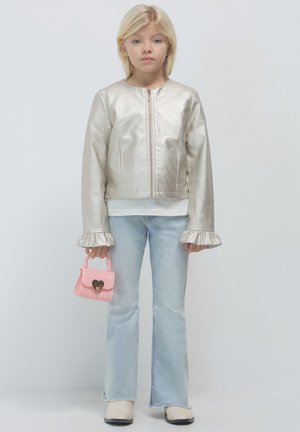 BIKER EFFETTO - Faux leather jacket - oro