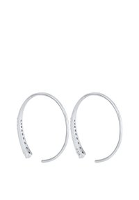 Boucles d'oreilles en argent sterling avec une finition lisse. Présentent un subtil détail d'indentation et une surface polie, conçues en forme circulaire.