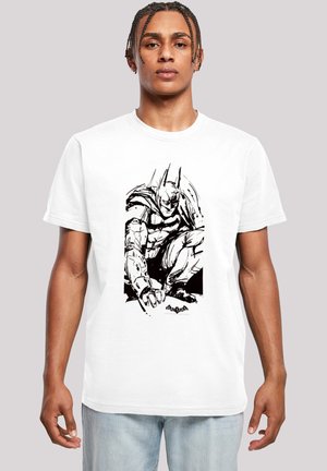 F4NT4STIC DC COMICS BATMAN ARKHAM KNIGHT SKETCH - T-shirt print - white