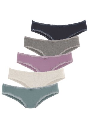 5 PACK - Slip - anthrazit meliert beige meliert flieder eukalyptus navy