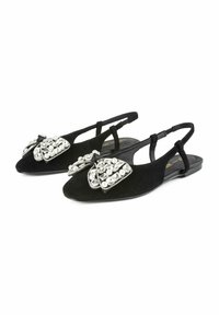L37 WITH BATED BREATH - Slingback ballet pumps - black