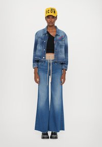 Dsquared2 MEDIUM WASH MAXI JACKET - Džinsinis švarkelis - navy blue