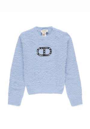 TWINSET CON LOGO - Maglione - celeste