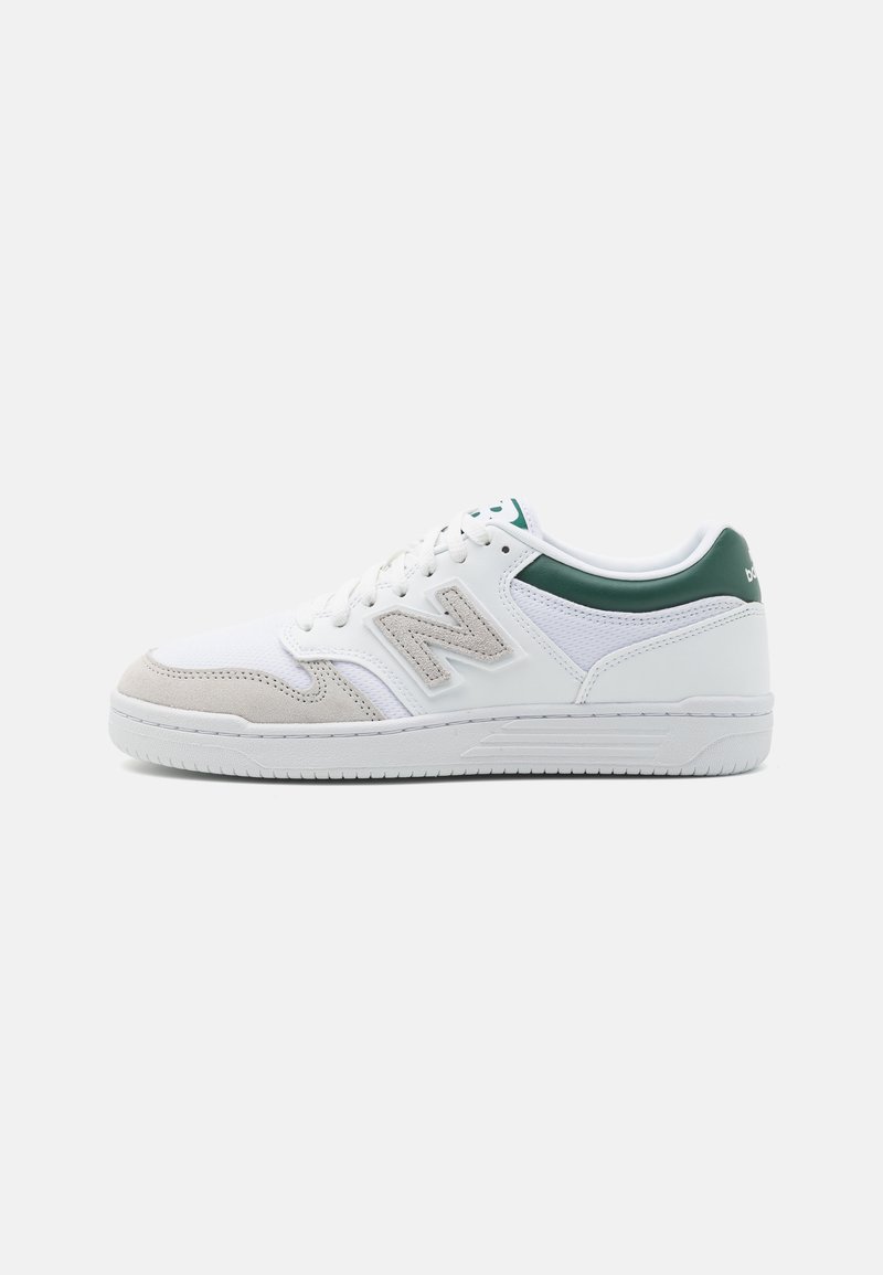 New Balance BB480 UNISEX - Sneakers laag - white/dark green