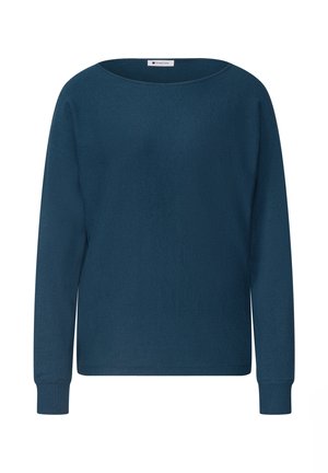Street One, DOLMAN PULLOVER MIT BOAT NECK - Trui - blue petrol