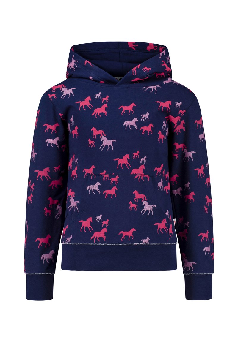 Salt and Pepper AOP GLITTER HORSE - Hoodie - true navy