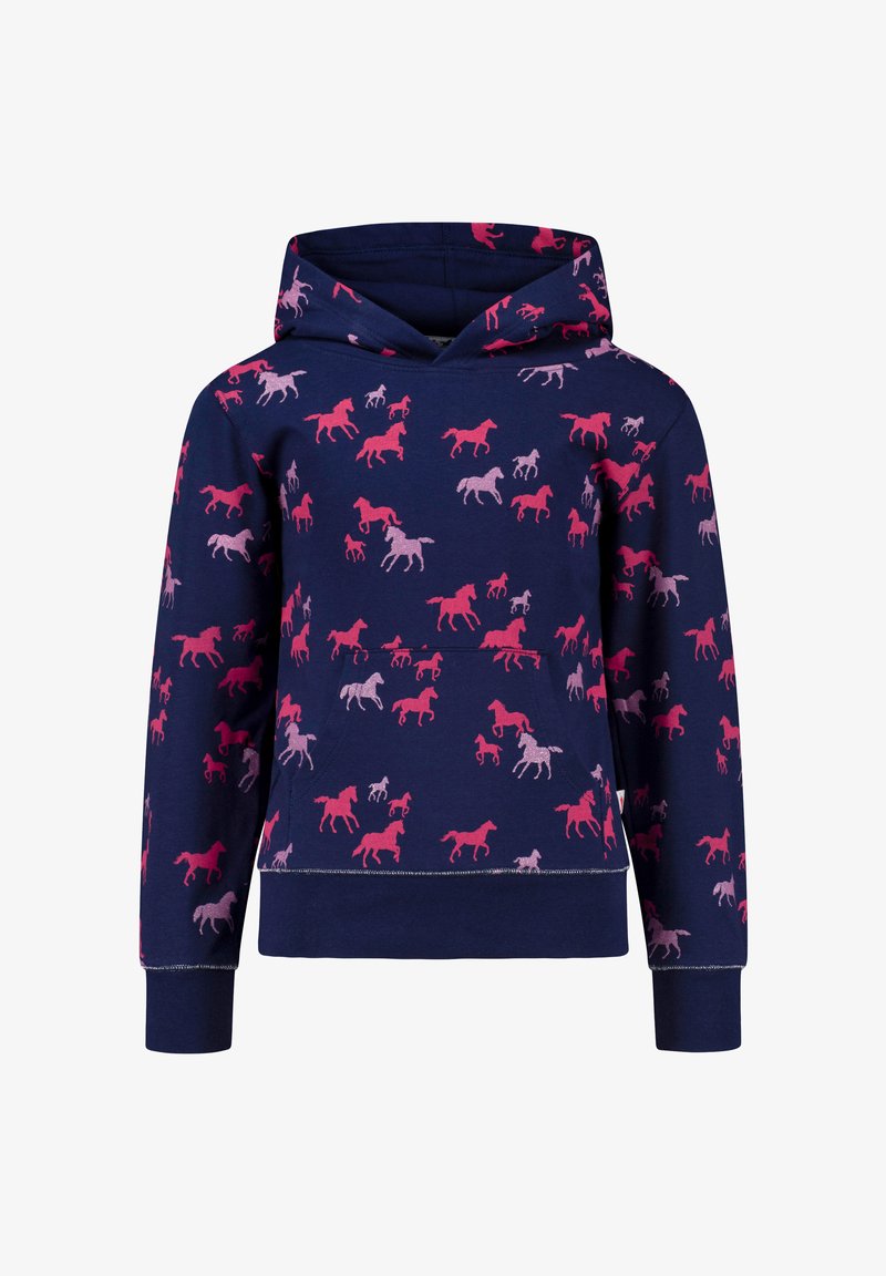 Salt and Pepper AOP GLITTER HORSE - Hoodie - true navy