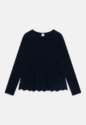 LONG SLEEVE EMBROIDERY - Long sleeved top - navy