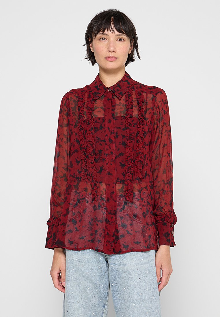 Ganni Blouse bordeauxrood