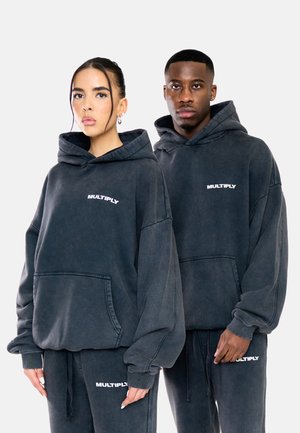 OVERSIZE - Hoodie - black washed
