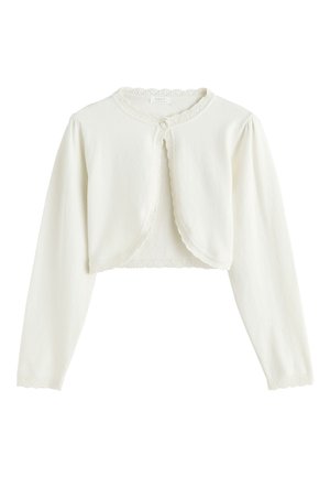 Next REGULAR FIT - OCCASION SHRUG - Vesta na kopčanje - ecru