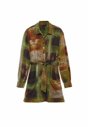 Desigual, LONG-SLEEVED DRESS M. C. LACROIX - Tričkové šaty - green