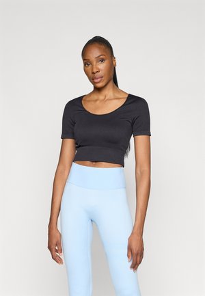 ONPJAIA LIFE CROP SEAM TOP - Triko s potiskem - black