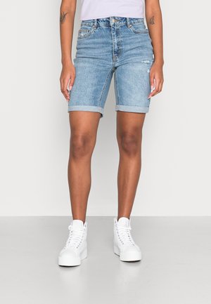 VMBRENDA LONG MIX - Denim shorts - light blue denim