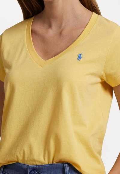Polo Ralph Lauren COTTON JERSEY V-NECK T-SHIRT - Paprasti marškinėliai - corn yellow
