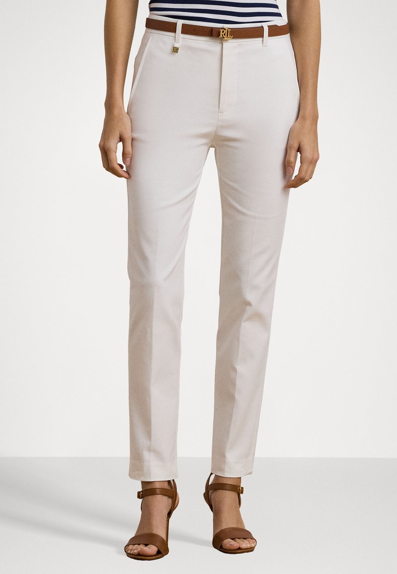 Lauren Ralph Lauren Petite DOUBLE FACED STRETCH COTTON TROUSER - Hlače - white