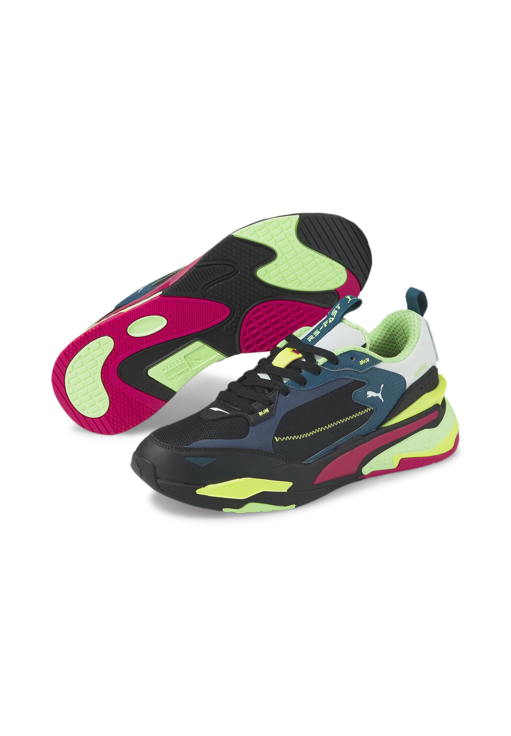 Puma RS-FAST LIMITER - Sneakers laag - black/blue coral/zwart - Zalando.nl