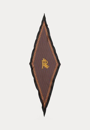 GEO-PRINT LOGO SILK DIAMOND SCARF - Sál - black