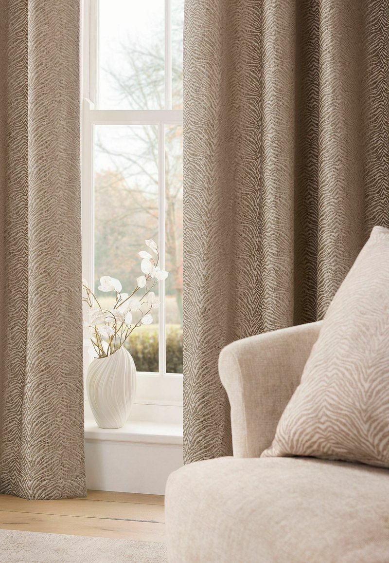 Next ZEBRA CHENILLE EYELET LINED CURTAINS - Vorhang - natural/beige