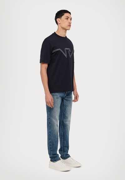 Emporio Armani Marškinėliai su spaudiniu - navy