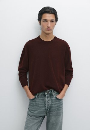 CREW NECK LONG SLEEVE - Striktrøje - bordeaux