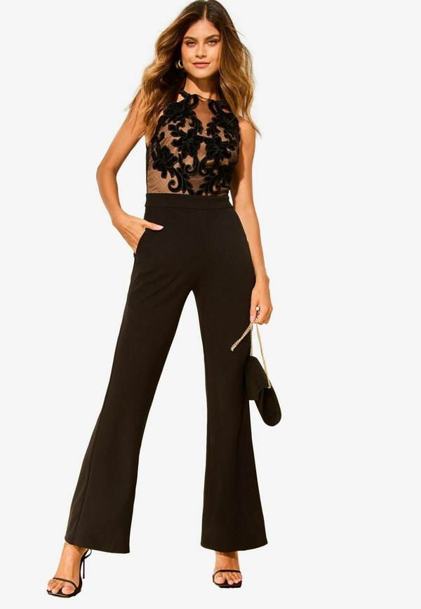 APPLIQUE WIDE LEG HALTER  - Jumpsuit