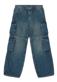 HILL MULTI CARGO - Jeans baggy - stream mid greenish