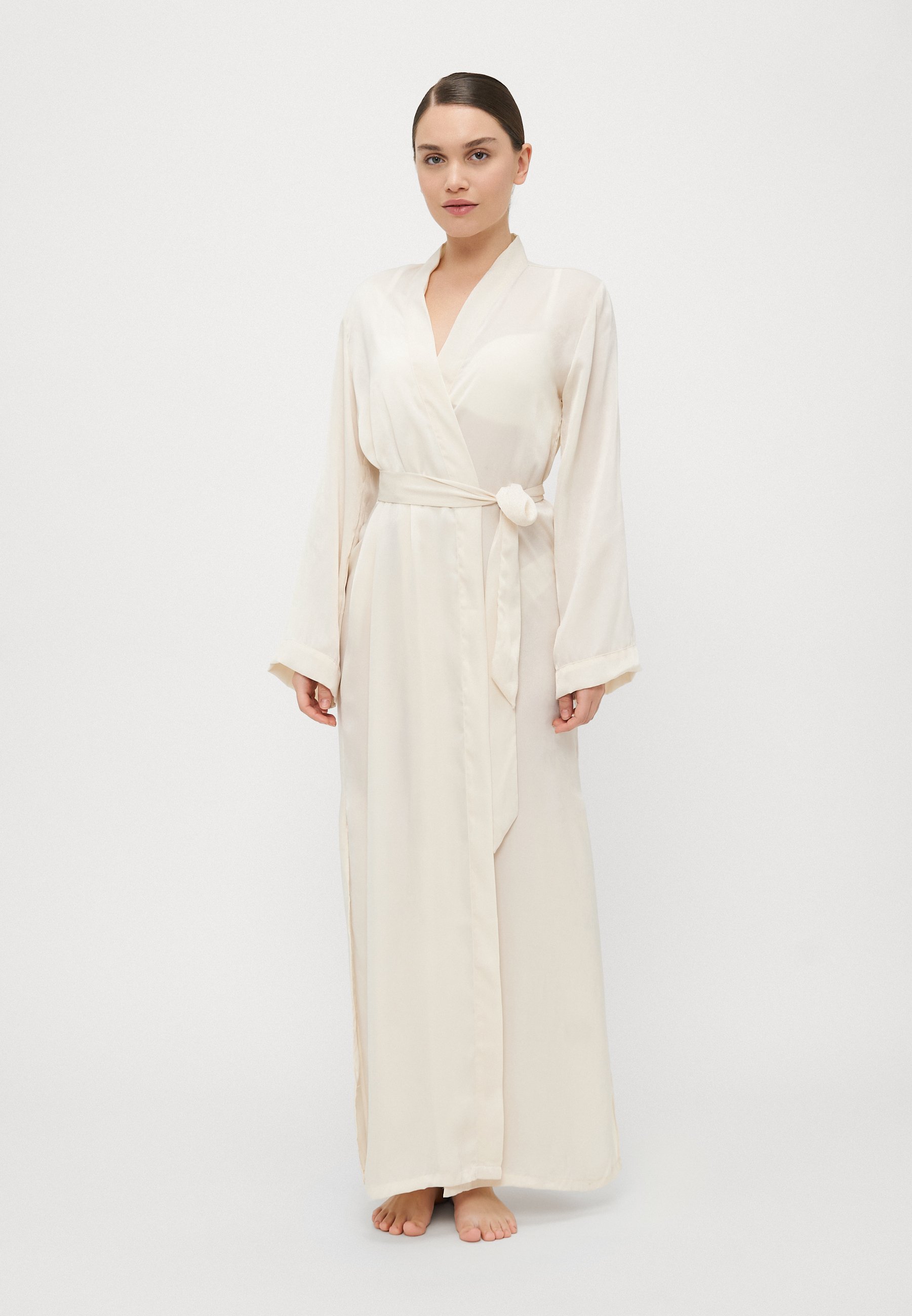 knee length dresses for ladies Barbara Long White Kimono