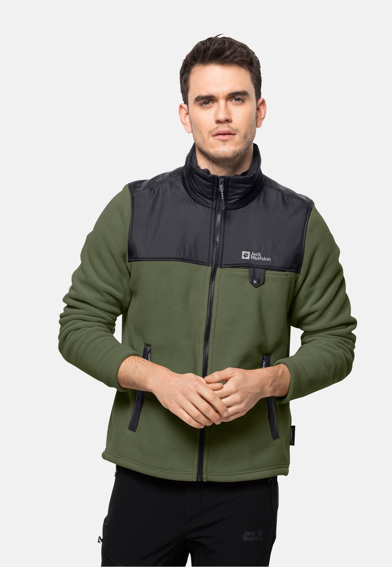 Jack Wolfskin DNA GRIZZLY FZ M Fleecejacke greenwood/dunkelgrün