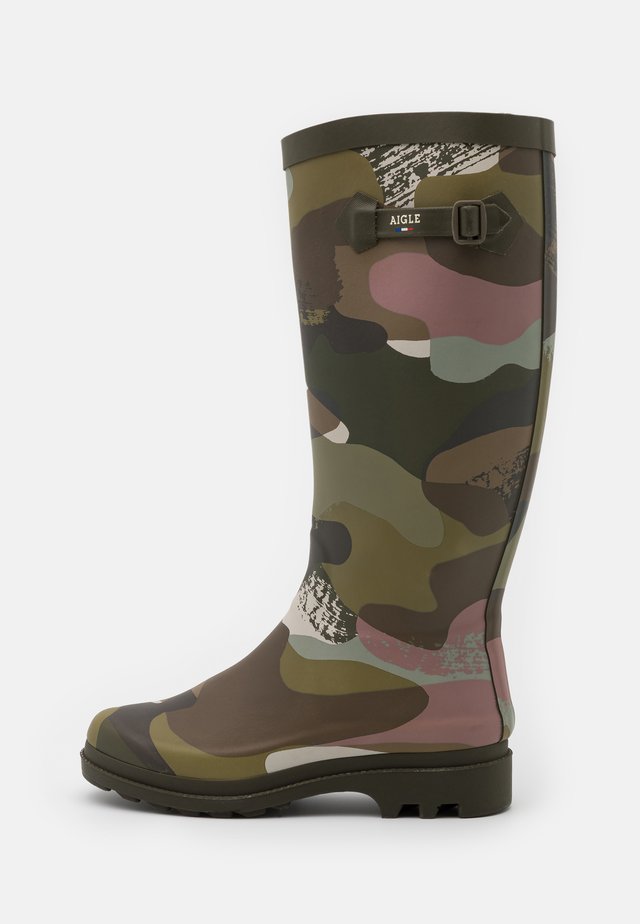AIGLENTINE PRINT - Bottes en caoutchouc - khaki