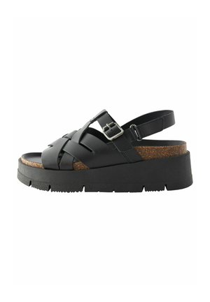Next REGULAR FIT - Sandales à plateforme - black