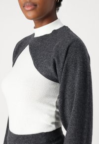 pure cashmere BOLERO TWO-WAY - Pullover - graphite