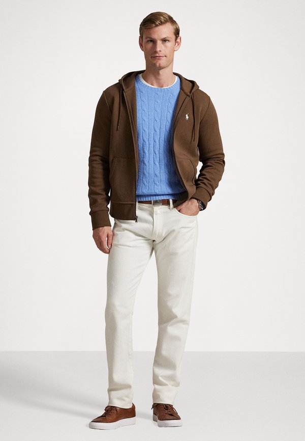 DOUBLE KNIT FULL ZIP HOODIE - Zip-up sweatshirt - chestnut4