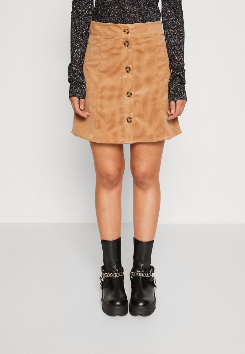 Vero Moda VMNINA SKIRT - Μίνι φούστα - tobacco brown