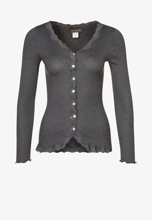 SILK-MIX CARDIGAN - Adīta jaka - dark grey