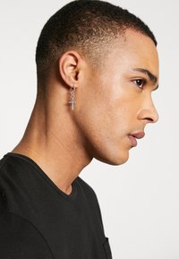 Wild For The Weekend CROSSOVER HOOP EARRINGS - Brincos - antique silver-coloured