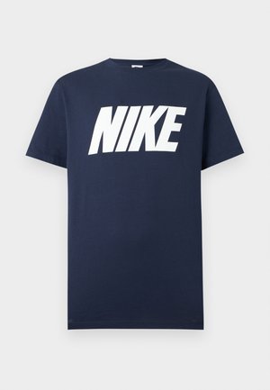 Nike Sportswear, CLUB VARSITY LIFESTYLE - Μπλουζάκι με στάμπα - obsidian/white
