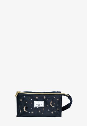 FLAT LAY MAKEUP BOX BAG - Trousse de toilette - celestial blue embroidered velvet