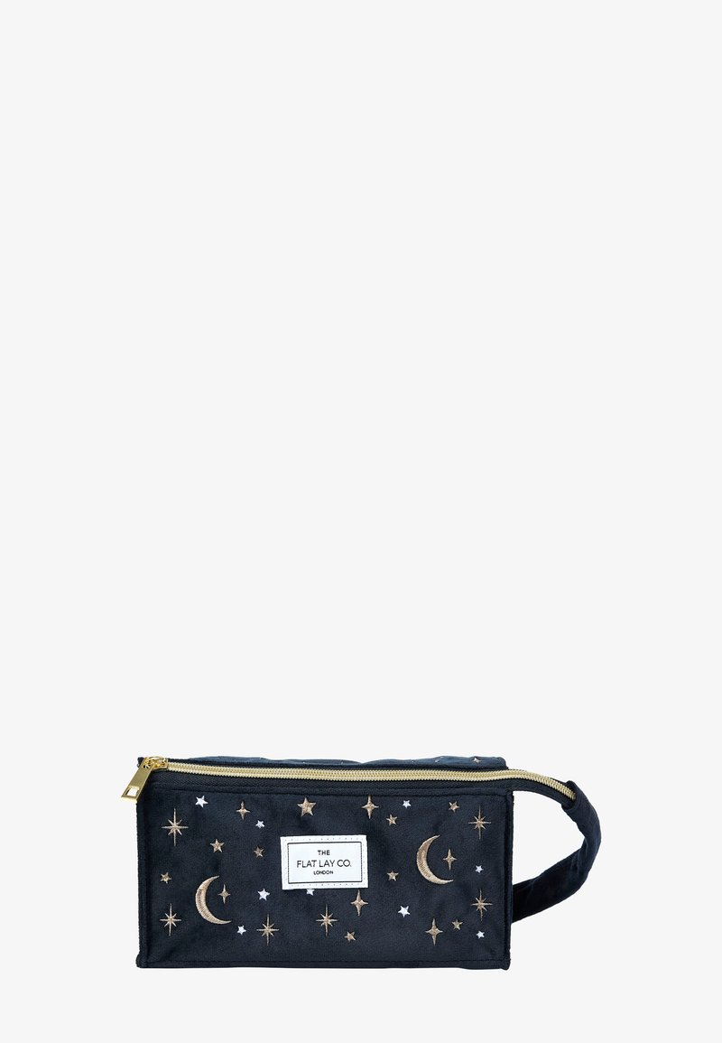 The Flat Lay Co. FLAT LAY MAKEUP BOX BAG - Toalettmappe - celestial blue embroidered velvet
