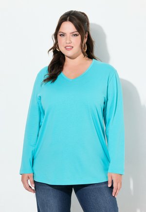 GROSSE GRÖSSEN BASIC-V LANGARM  - T-shirt à manches longues - deep aqua