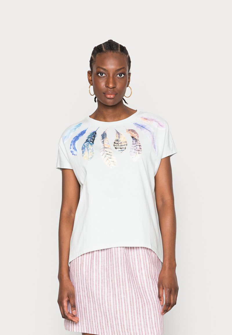 Anna Field Print Tshirt light blue Zalando.ie