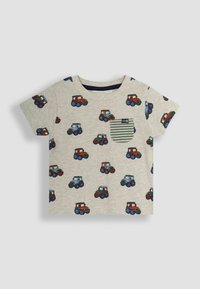 JoJo Maman Bébé 2-PACK REGULAR FIT - Lihtne T-särk - natural tractor