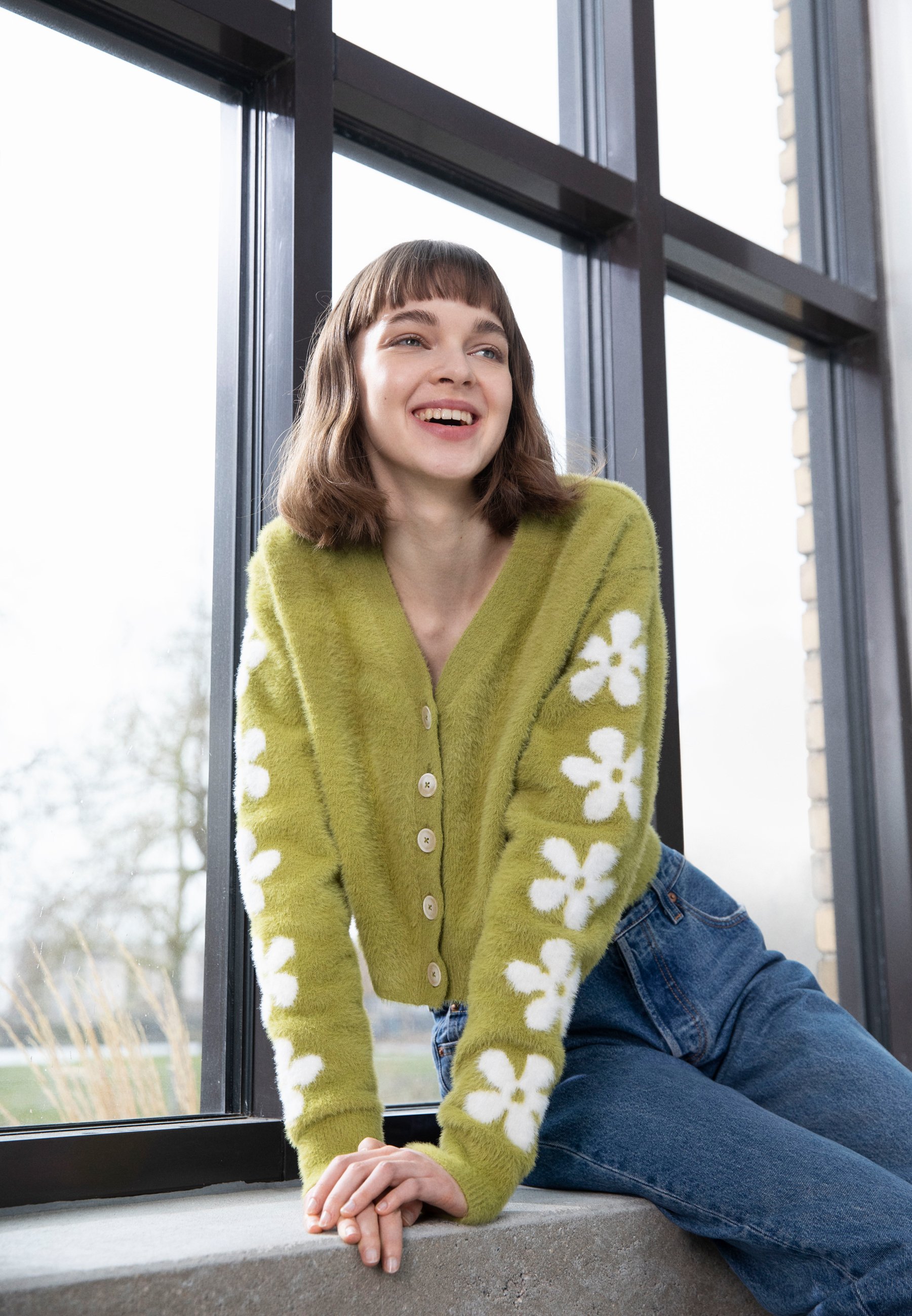 Levi's® AUDREY COZY CARDIGAN - Cardigan - split pea/green - Zalando.co.uk