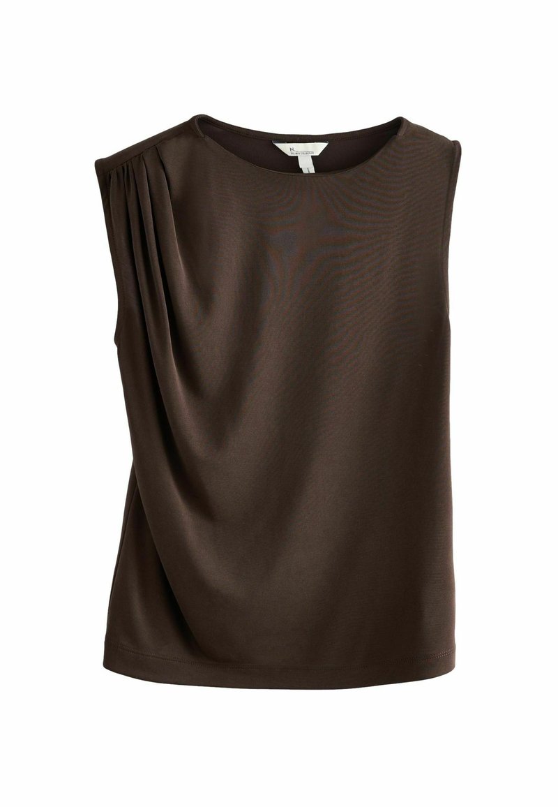 Next REGULAR FIT - SLEEVLESS - Topp - chocolate brown