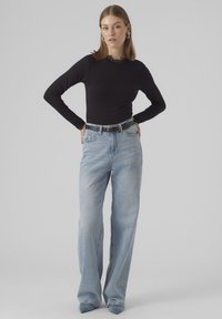 Vero Moda VMROSA HIGHNECK - Topper langermet - black
