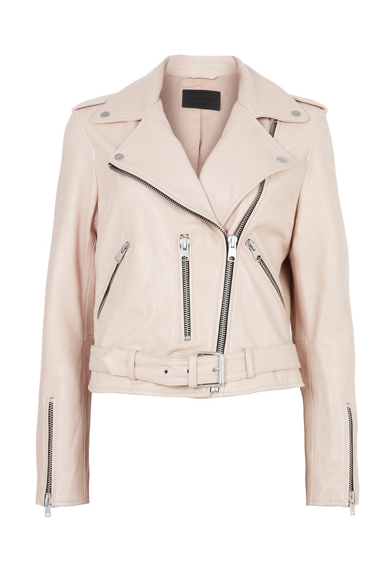 AllSaints Leren jas roze AllSaints Leren jas roze