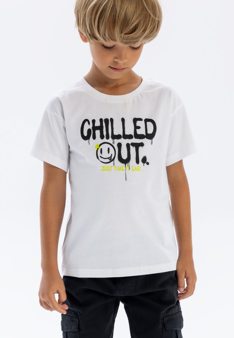 MINOTI SHORT SLEEVE WITH PRINT - Pamata T-krekls - white