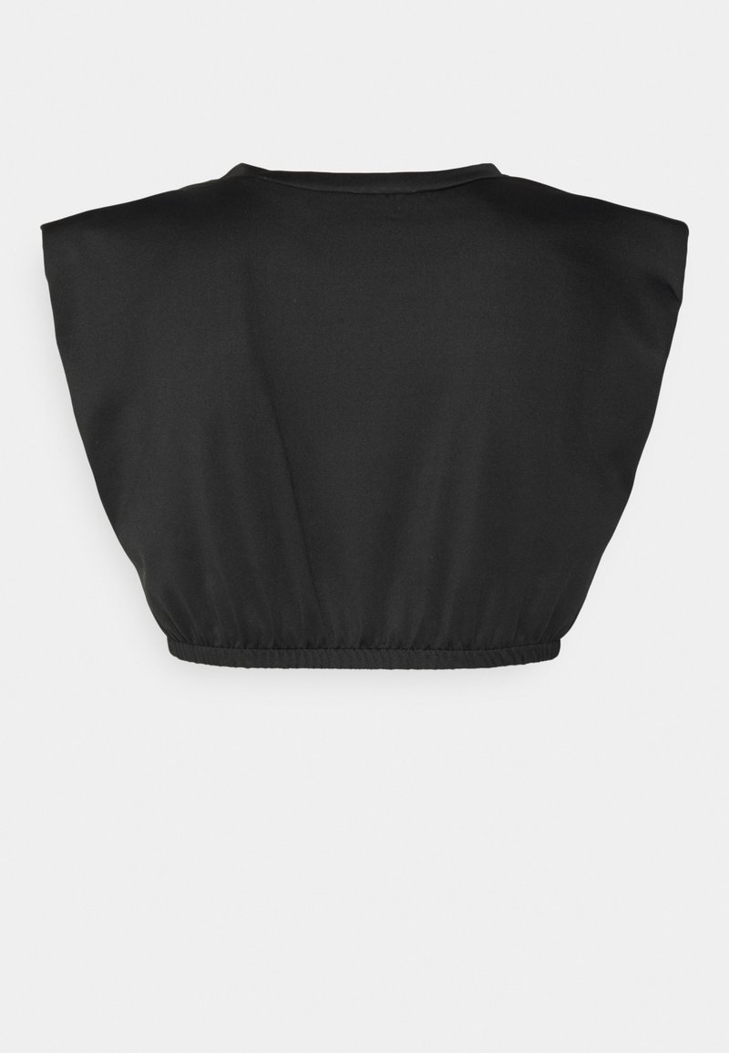 Damen T-Shirts | Missguided Petite RECYCLED SHOULDER PAD CROP 2PACK Top black/taupe/schwarz - FX70226 Damen T-Shirts | Missguided Petite RECYCLED SHOULDER PAD CROP 2PACK Top black/taupe/schwarz - FX70226